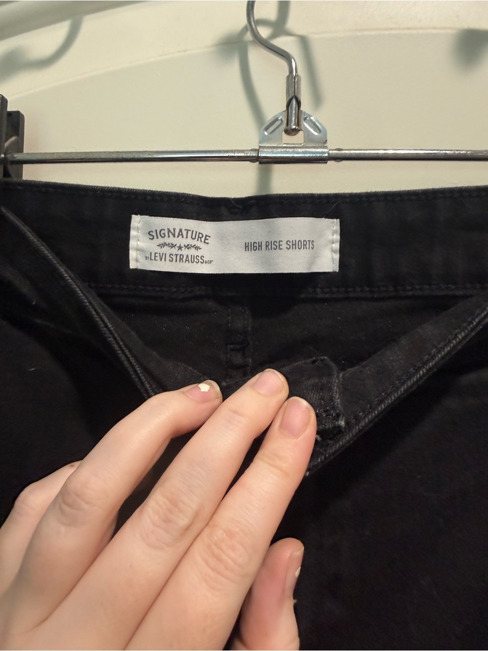 Signature by Levi Strauss Black High-Rise Shorts